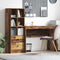 vidaXL Desk with Storage with Drawer 2 pcs Old Wood 100 x 40 x 76 cm