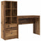 vidaXL Desk with Storage with Drawer 2 pcs Old Wood 100 x 40 x 76 cm