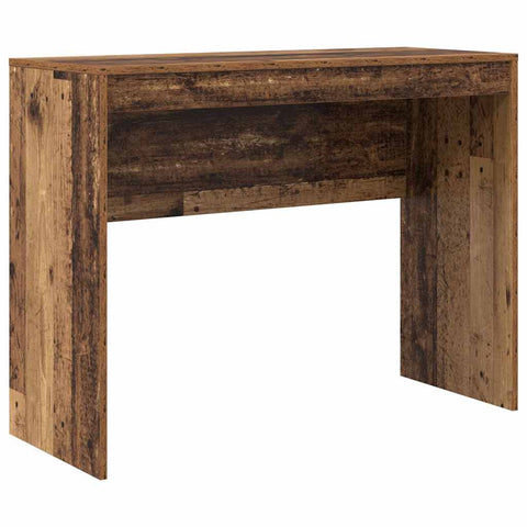 vidaXL Desk with Storage with Drawer 2 pcs Old Wood 100 x 40 x 76 cm