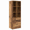 vidaXL Desk with Storage with Drawer 2 pcs Old Wood 100 x 40 x 76 cm