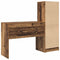 vidaXL Desk with Storage with Drawer 2 pcs Old Wood 100 x 40 x 76 cm