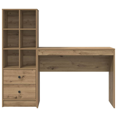 vidaXL Desk with Drawer 2 pcs Artisan Oak