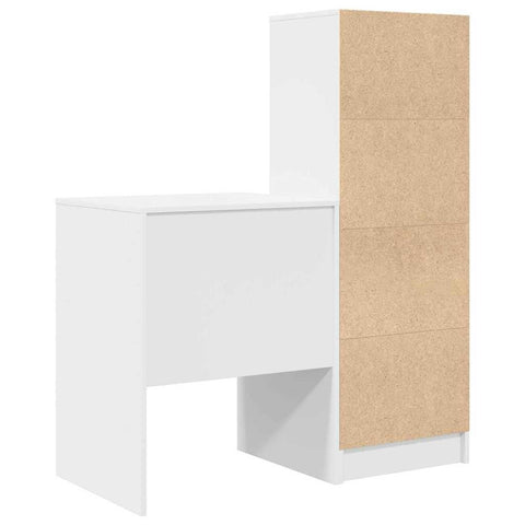 vidaXL Desk with Storage 2 pcs White 100 x 40 x 76 cm Engineered wood