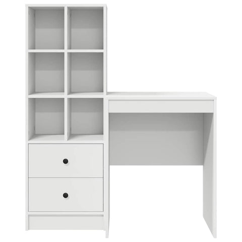 vidaXL Desk with Storage 2 pcs White 100 x 40 x 76 cm Engineered wood