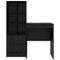 vidaXL Desk with Storage with Drawer 2 pcs Black oak 60 x 50 x 76 cm
