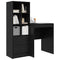 vidaXL Desk with Storage with Drawer 2 pcs Black oak 60 x 50 x 76 cm