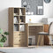 vidaXL Desk with Storage with Drawer 2 pcs Sonoma Oak 60 x 50 x 76 cm