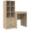 vidaXL Desk with Storage with Drawer 2 pcs Sonoma Oak 60 x 50 x 76 cm