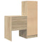 vidaXL Desk with Storage with Drawer 2 pcs Sonoma Oak 60 x 50 x 76 cm