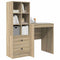 vidaXL Desk with Storage with Drawer 2 pcs Sonoma Oak 60 x 50 x 76 cm