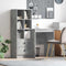 vidaXL Desk with Storage 2 pcs Concrete Grey 60 x 50 x 76 cm