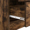 vidaXL Desk with Storage with Drawer 2 pcs Smoked Oak 60 x 50 x 76 cm