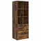 vidaXL Desk with Storage with Drawer 2 pcs Smoked Oak 60 x 50 x 76 cm