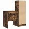 vidaXL Desk with Storage with Drawer 2 pcs Smoked Oak 60 x 50 x 76 cm