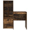 vidaXL Desk with Storage with Drawer 2 pcs Smoked Oak 60 x 50 x 76 cm