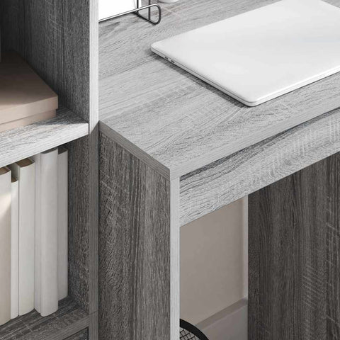 vidaXL Desk with Storage with Drawer 2 pcs Grey sonoma 60 x 50 x 76 cm