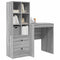 vidaXL Desk with Storage with Drawer 2 pcs Grey sonoma 60 x 50 x 76 cm