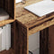 vidaXL Desk with Storage with Drawer 2 pcs Old Wood 60 x 50 x 76 cm