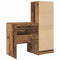 vidaXL Desk with Storage with Drawer 2 pcs Old Wood 60 x 50 x 76 cm