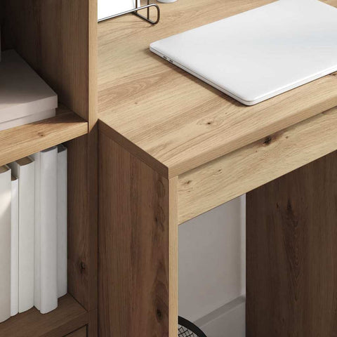 vidaXL Desk with Storage with Drawer 2 pcs Artisan oak 60 x 50 x 76 cm