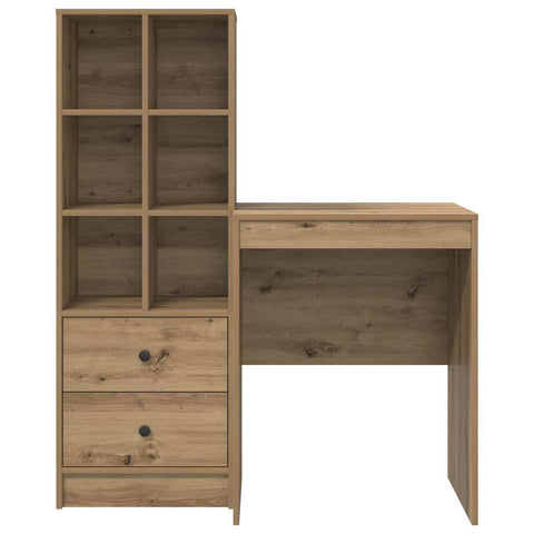 vidaXL Desk with Storage with Drawer 2 pcs Artisan oak 60 x 50 x 76 cm