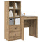 vidaXL Desk with Storage with Drawer 2 pcs Artisan oak 60 x 50 x 76 cm