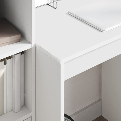 vidaXL Desk with Storage 2 pcs White 70 x 50 x 76 cm Engineered wood