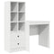vidaXL Desk with Storage 2 pcs White 70 x 50 x 76 cm Engineered wood
