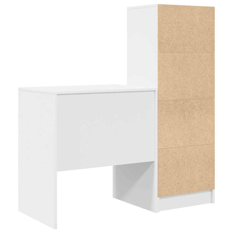 vidaXL Desk with Storage 2 pcs White 70 x 50 x 76 cm Engineered wood