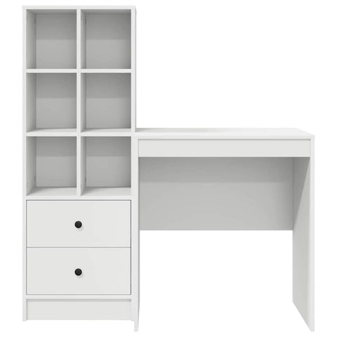 vidaXL Desk with Storage 2 pcs White 70 x 50 x 76 cm Engineered wood