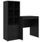 vidaXL Desk with Storage with Drawer 2 pcs Black oak 70 x 50 x 76 cm