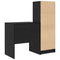 vidaXL Desk with Storage with Drawer 2 pcs Black oak 70 x 50 x 76 cm