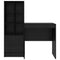 vidaXL Desk with Storage with Drawer 2 pcs Black oak 70 x 50 x 76 cm