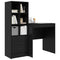 vidaXL Desk with Storage with Drawer 2 pcs Black oak 70 x 50 x 76 cm