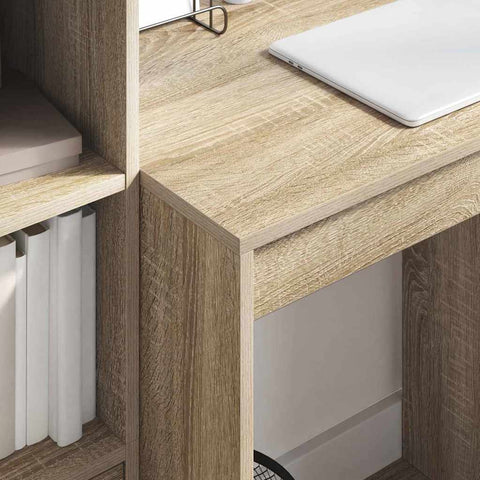 vidaXL Desk with Storage with Drawer 2 pcs Sonoma Oak 70 x 50 x 76 cm