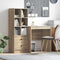 vidaXL Desk with Storage with Drawer 2 pcs Sonoma Oak 70 x 50 x 76 cm
