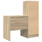 vidaXL Desk with Storage with Drawer 2 pcs Sonoma Oak 70 x 50 x 76 cm