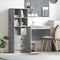 vidaXL Desk with Storage 2 pcs Concrete Grey 70 x 50 x 76 cm