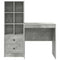 vidaXL Desk with Storage 2 pcs Concrete Grey 70 x 50 x 76 cm