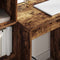 vidaXL Desk with Storage with Drawer 2 pcs Smoked Oak 70 x 50 x 76 cm