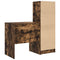 vidaXL Desk with Storage with Drawer 2 pcs Smoked Oak 70 x 50 x 76 cm