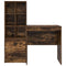 vidaXL Desk with Storage with Drawer 2 pcs Smoked Oak 70 x 50 x 76 cm
