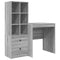 vidaXL Desk with Storage with Drawer 2 pcs Grey sonoma 70 x 50 x 76 cm