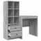 vidaXL Desk with Storage with Drawer 2 pcs Grey sonoma 70 x 50 x 76 cm