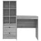 vidaXL Desk with Storage with Drawer 2 pcs Grey sonoma 70 x 50 x 76 cm