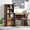 vidaXL Desk with Storage with Drawer 2 pcs Old Wood 70 x 50 x 76 cm