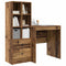 vidaXL Desk with Storage with Drawer 2 pcs Old Wood 70 x 50 x 76 cm