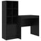 vidaXL Desk with Storage with Drawer 2 pcs Black oak 80 x 50 x 76 cm