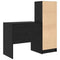 vidaXL Desk with Storage with Drawer 2 pcs Black oak 80 x 50 x 76 cm