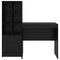 vidaXL Desk with Storage with Drawer 2 pcs Black oak 80 x 50 x 76 cm